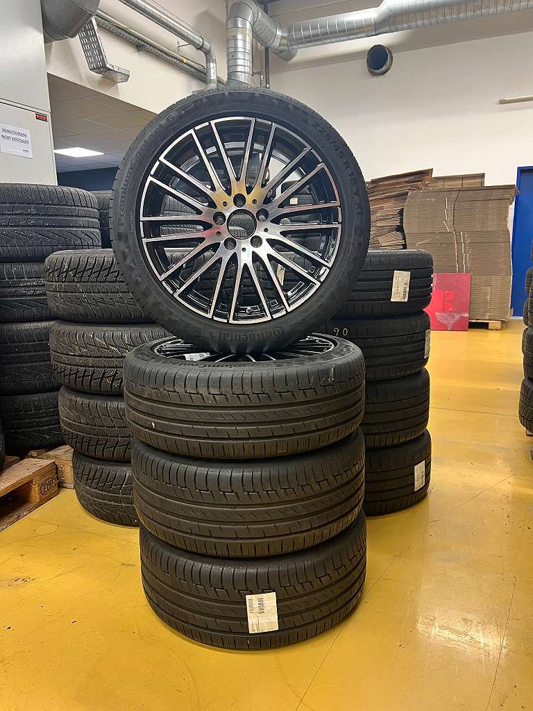 Original Mercedes Benz C Klasse W206 S206 18 Zoll Sommer Kompletträder 7,5x18 8,5x18 A2064014900 Continental 225/45 245/40 RDC #91