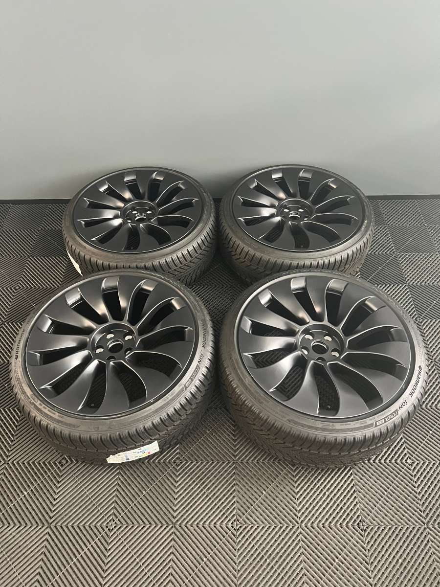 Original Tesla Model Y 21 Zoll Winter Kompletträder Überturbine 9,5x21 10,5x21 1188226-00-C 255/35 275/35 RDC AKTION WINTER NEU